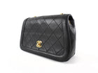 Chanel Vintage 1989 Black Leather Mini Bijoux Curve Full Flap Bag