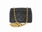 Chanel Vintage 1989 Black Leather Mini Bijoux Curve Full Flap Bag