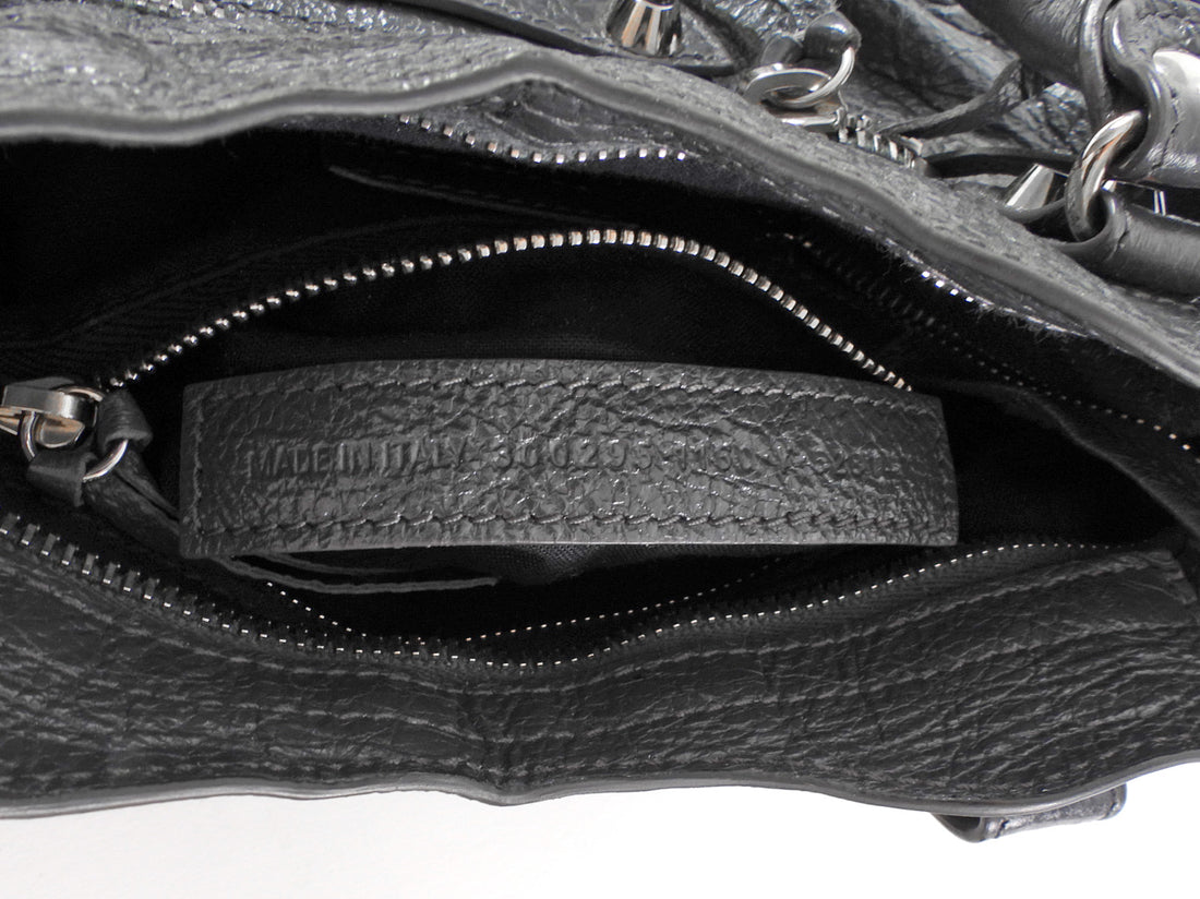Balenciaga Dark Slate Grey Classic Mini City Bag SHW
