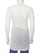 Toteme White Crochet Knitted Twist Top - M