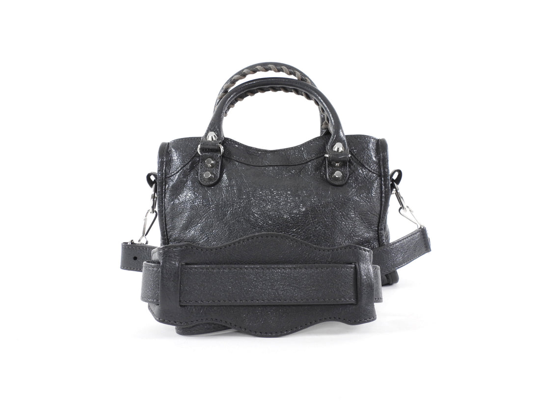 Balenciaga Dark Slate Grey Classic Mini City Bag SHW