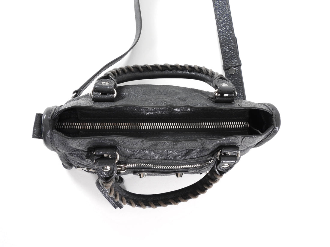Balenciaga Dark Slate Grey Classic Mini City Bag SHW
