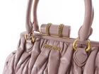 Miu Miu Metelasse Quilted Rose Quartz Pink Leather Frame Bag