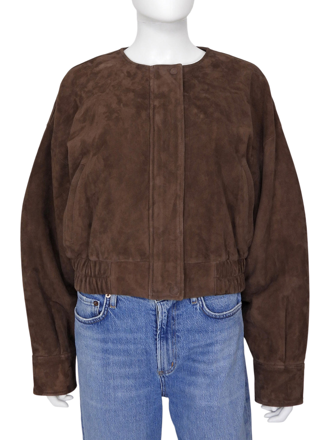 SRG Sofia Ritchie Grainge Brown Danica Suede Crop Jacket - M