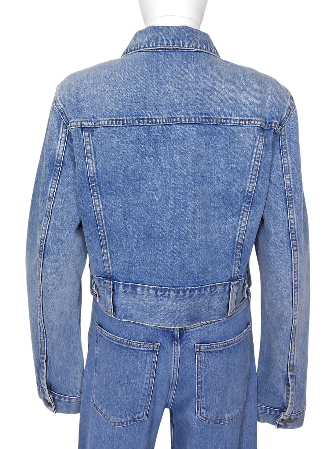 Khaite Blue Rizzo Denim Crop Jacket - L
