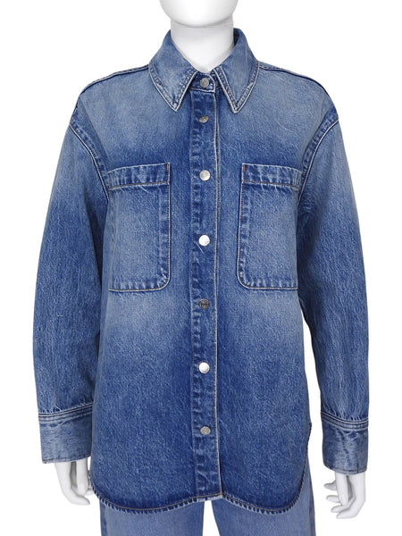 Slvrlake Blue Overland Denim Snap Shirt - S
