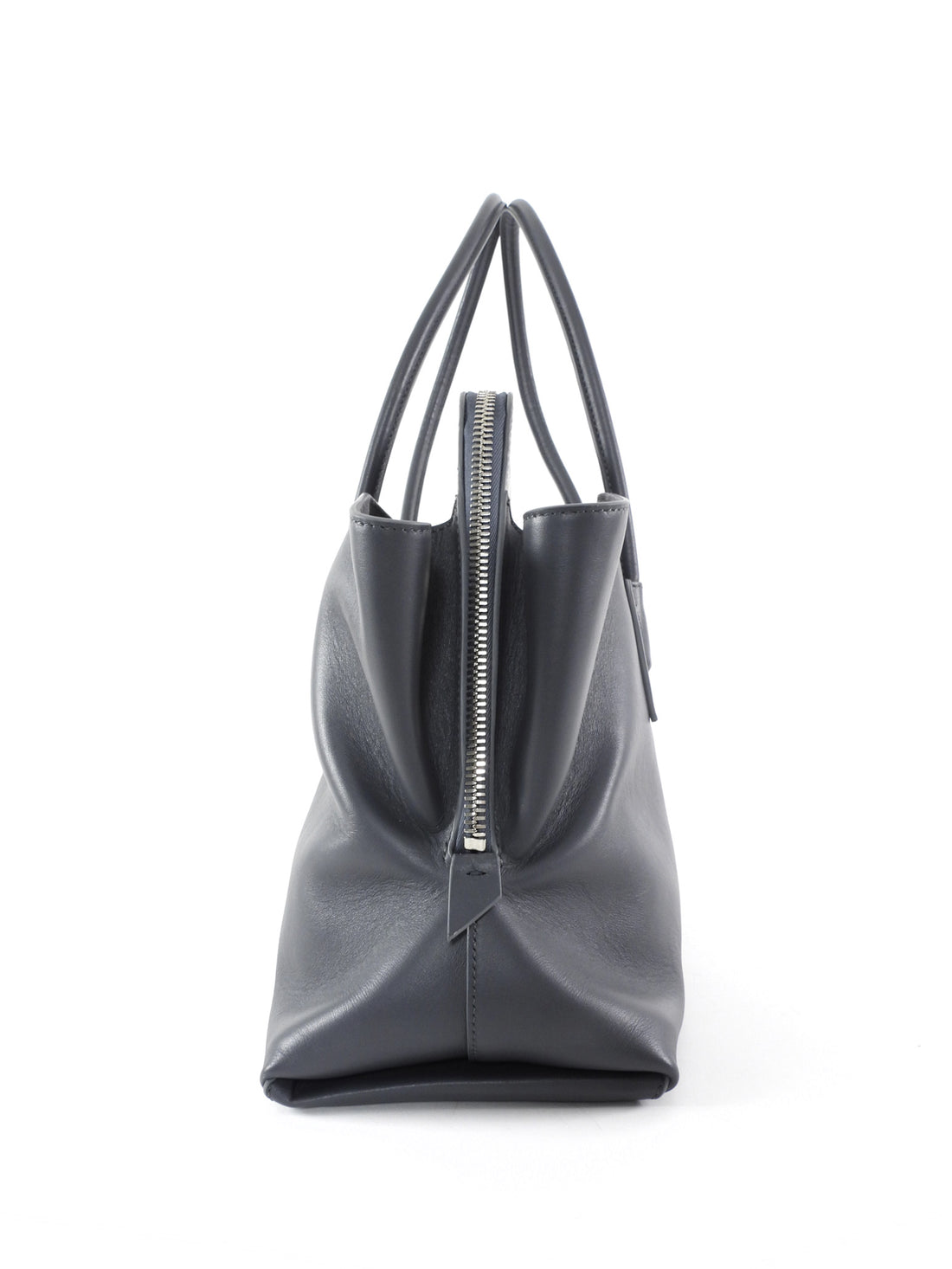 The Attico Medium La Passeggiata Slate Grey Leather Tote Bag