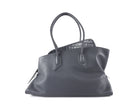 The Attico Medium La Passeggiata Slate Grey Leather Tote Bag