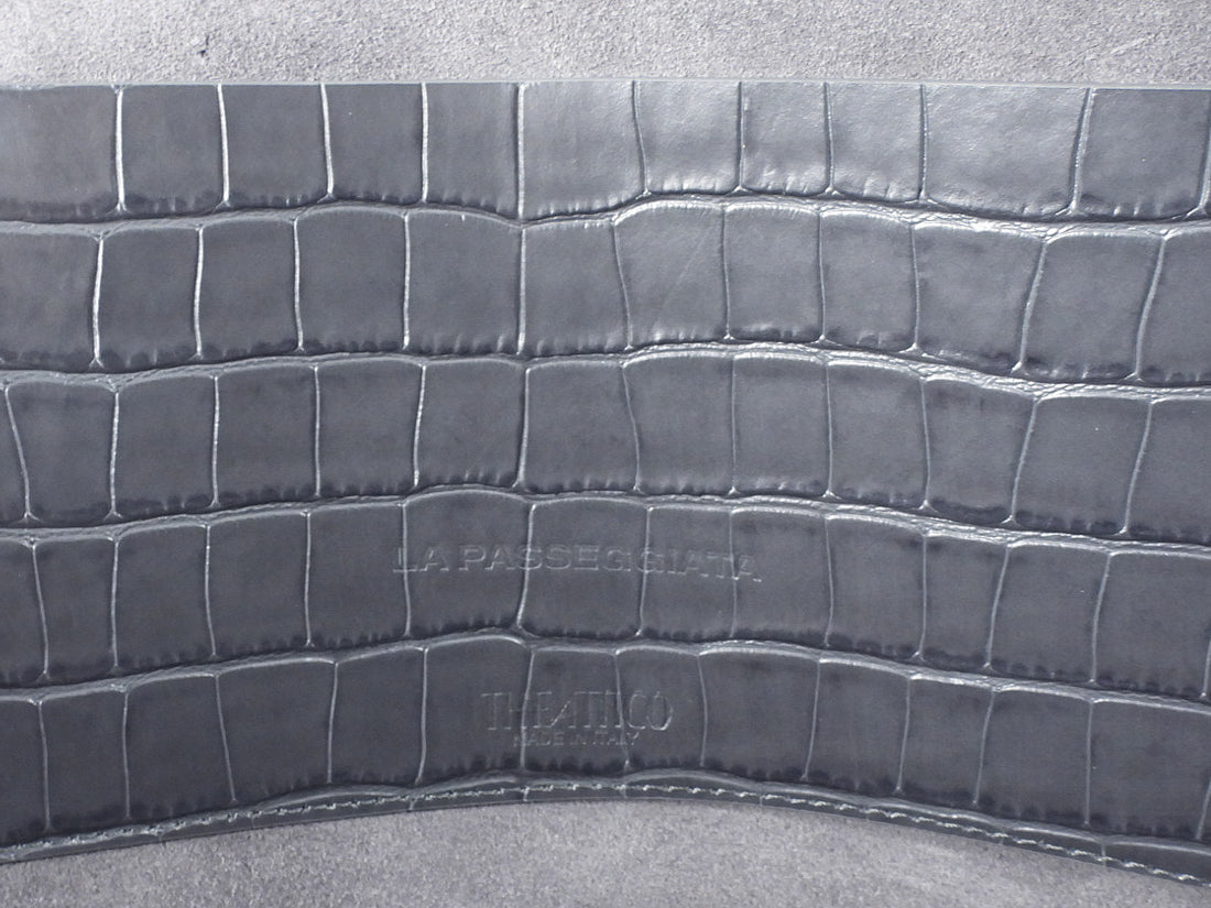 The Attico Medium La Passeggiata Slate Grey Leather Tote Bag