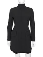 SportMax Black Tefrite Mock Neck Mini Dress - IT 44 / M