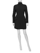 SportMax Black Tefrite Mock Neck Mini Dress - IT 44 / M