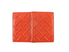 Bottega Veneta Orange Leather Embossed Bifold Card Holder