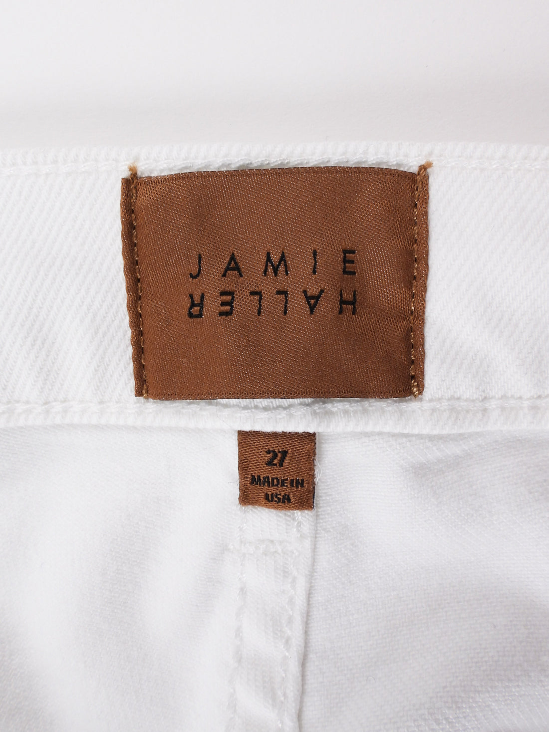 Jamie Haller White High Straight Denim Jeans - 27