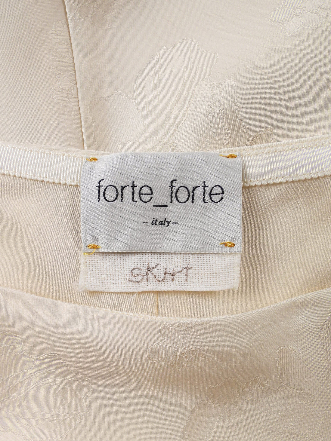 Forte Forte Ivory Floral Bouquet Jacquard Bias Skirt - S