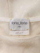 Forte Forte Ivory Floral Bouquet Jacquard Bias Skirt - S