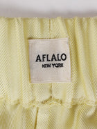 Aflalo Yellow Silk Wide Cropped Maroc PJ Pants - S