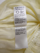 Reformation Pale Yellow Carolina Satin Floral Jacquard Lace Hem PJ Pants - S