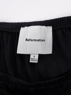 Reformation Black Carolina Silk Lace Hem PJ Pants - S