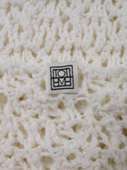 Toteme White Crochet Knitted Twist Top - M