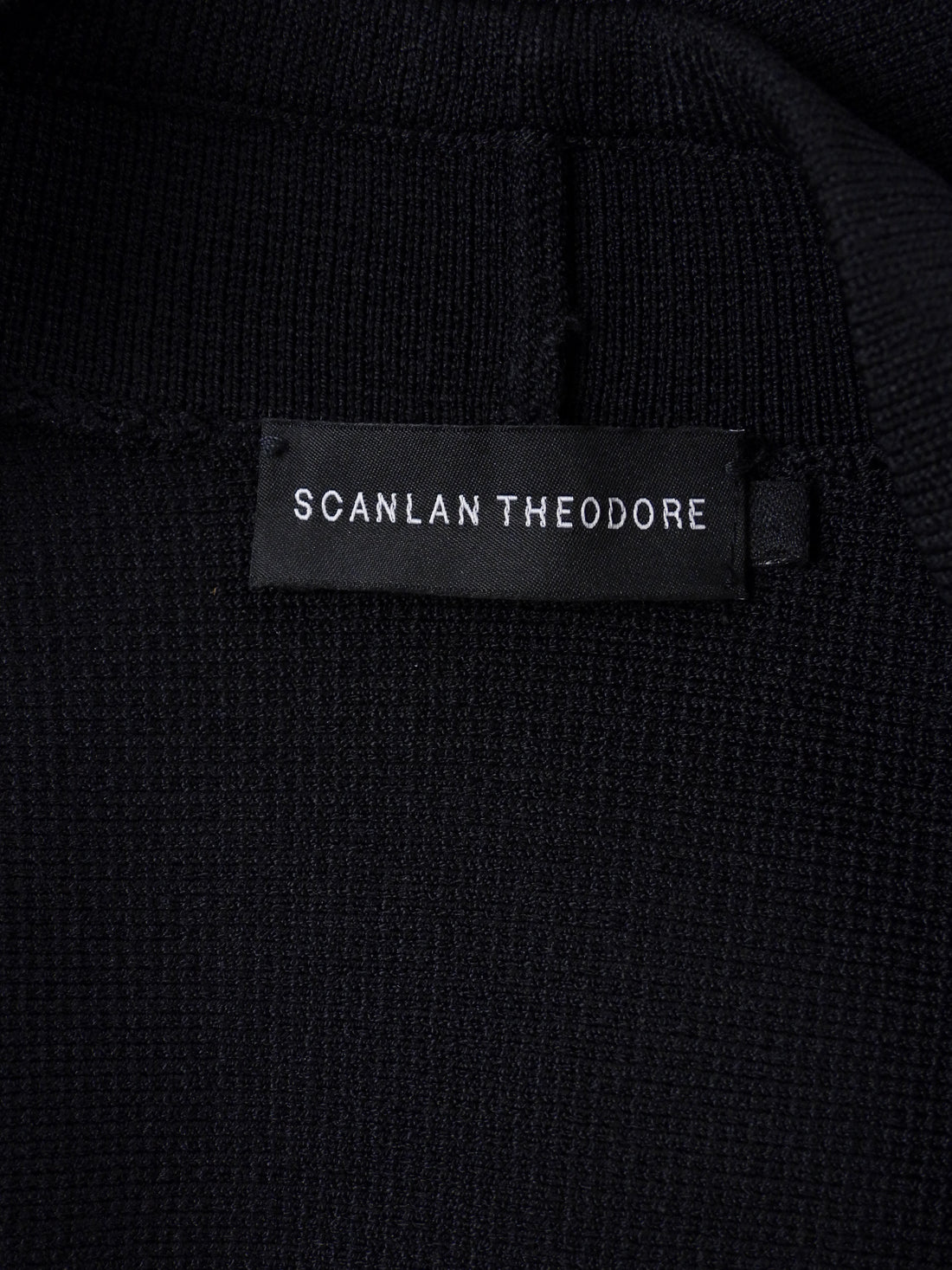 Scanlon Theodore Black Double Knit Wrap Jacket - S