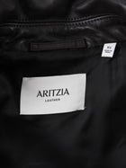 Aritzia Dark Brown Jones Leather Zip Bomber Jacket - XS