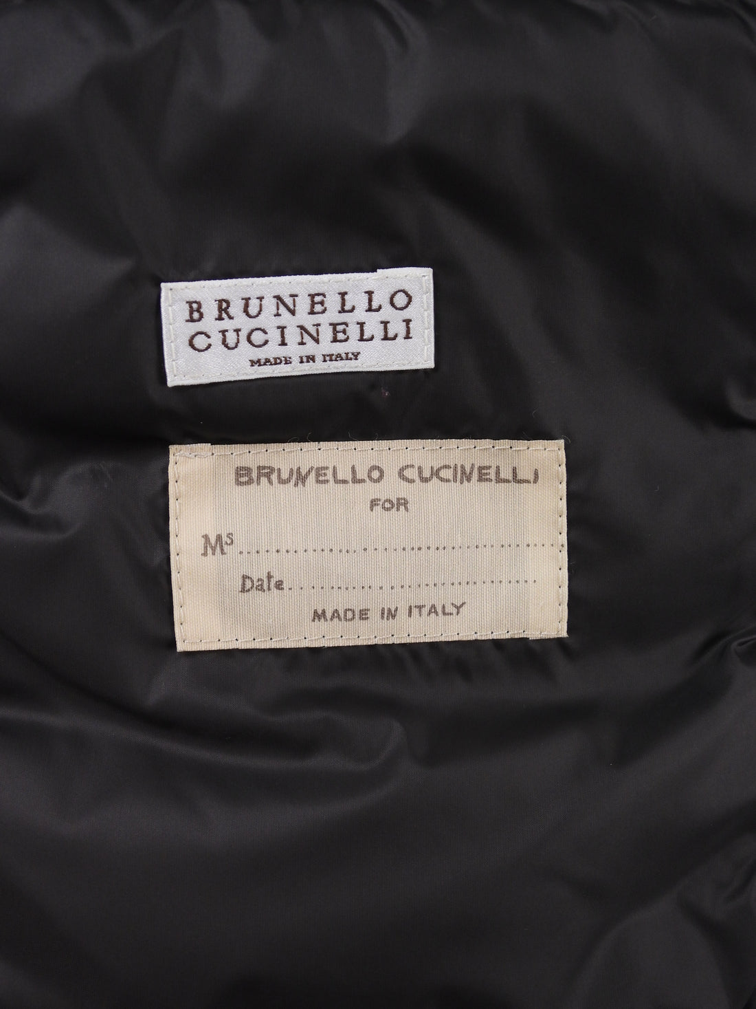 Brunello Cucinelli Charcoal Light Down Quilt Monili Jacket -  M / 44