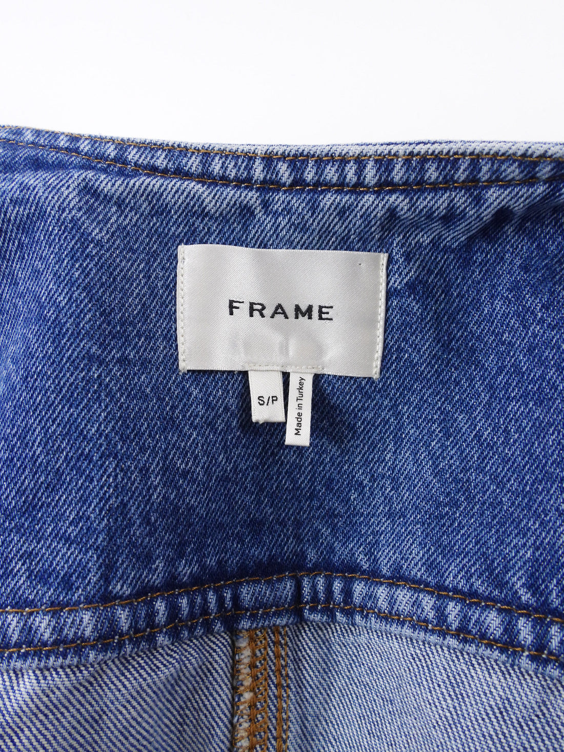 Frame Blue Collarless Nipped Waist Denim Jacket - S