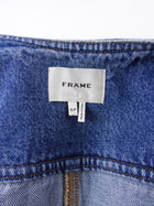 Frame Blue Collarless Nipped Waist Denim Jacket - S
