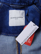 Brandon Maxwell Blue The Regan Denim Short Trench Coat - M
