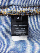 Brandon Maxwell Blue The Regan Denim Short Trench Coat - M