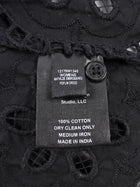 Nili Lotan Black Broderie Eyelet Lace Shirt Dress - S