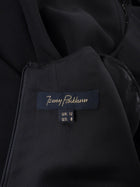 Jenny Packham Black Long Sleeve Crystal Embellished Short Dress - 8