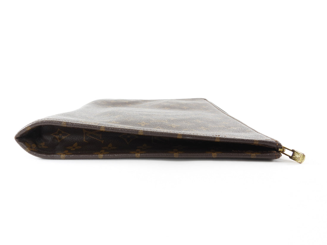 Louis Vuitton Vintage 1988 Brown Monogram Poche Documents Portfolio Bag