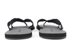 Christopher Esber Black Freya Satin Frayed Thong Flip Flop Sandals 37