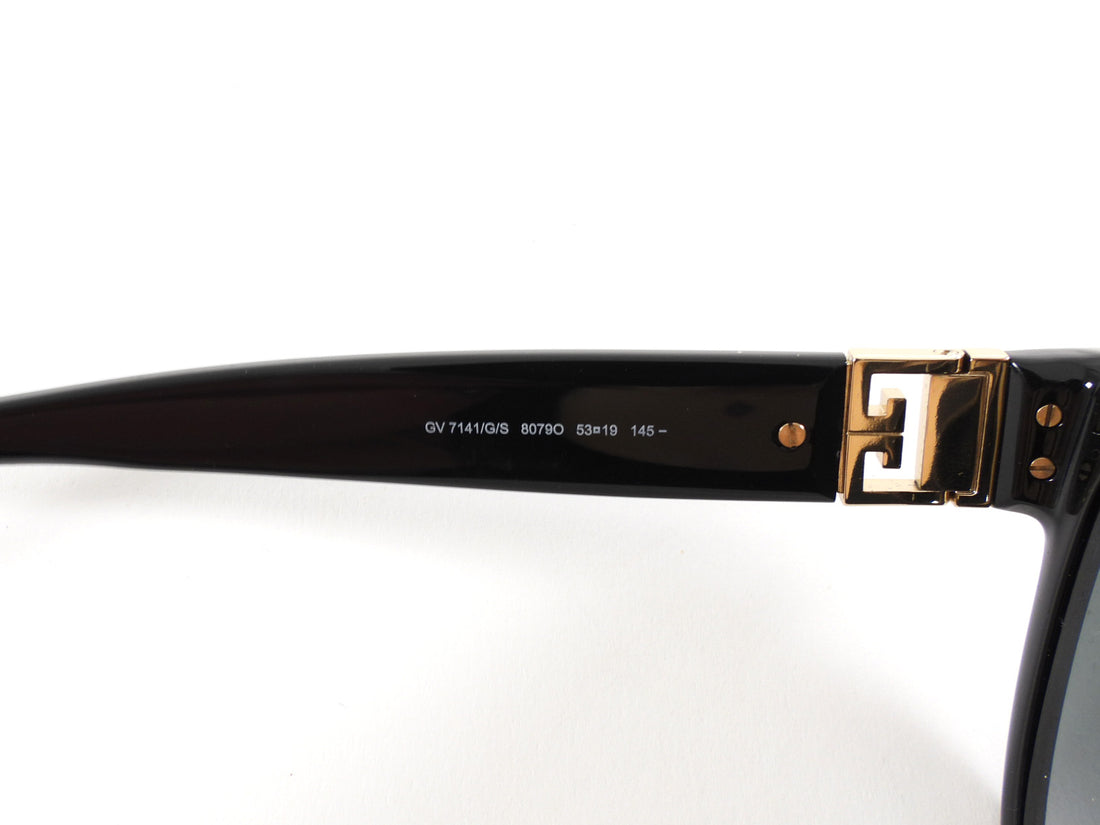 Givenchy Black Square Acetate Logo Sunglasses