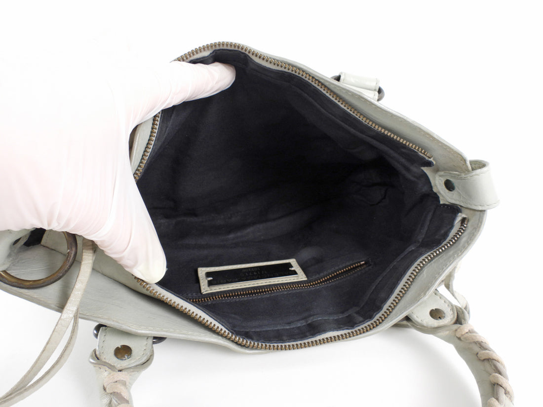 Balenciaga Light Dove Grey Leather The First Bag