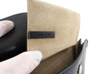 Chloe Faye Black Leather and Suede Small Crossbody Chain Bag