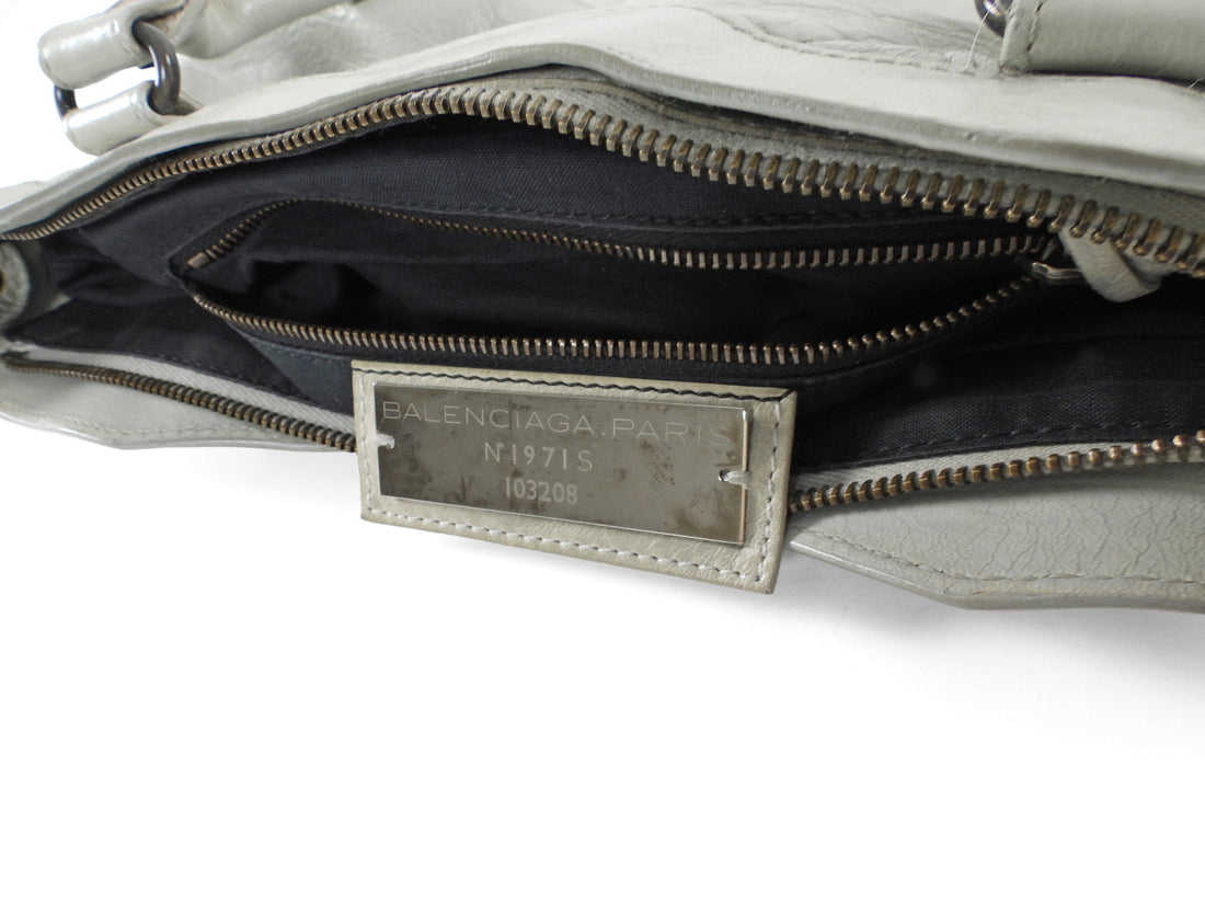 Balenciaga Light Dove Grey Leather The First Bag