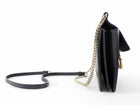 Chloe Faye Black Leather and Suede Small Crossbody Chain Bag