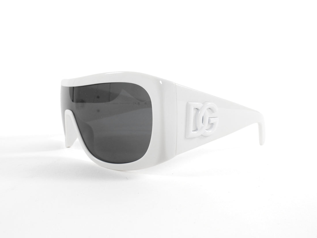 Dolce & Gabbana White Rectangular Frame Sunglasses 4454