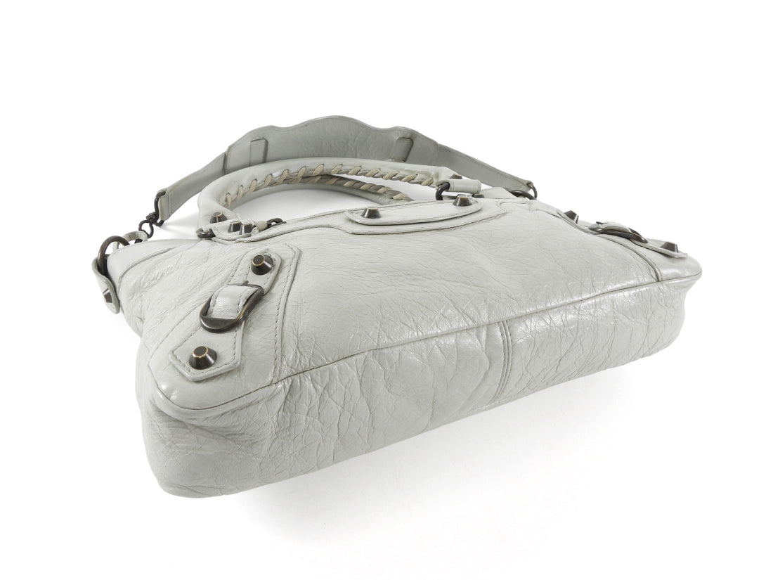 Balenciaga Light Dove Grey Leather The First Bag