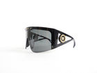 Versace Black Interchangeable Shield Wrap Sunglasses 4393