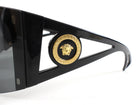 Versace Black Interchangeable Shield Wrap Sunglasses 4393