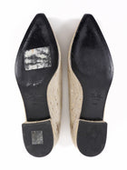 Loro Piana Beige Rebecca Cap Toe Fabric Pointed Ballet Flats - 37.5