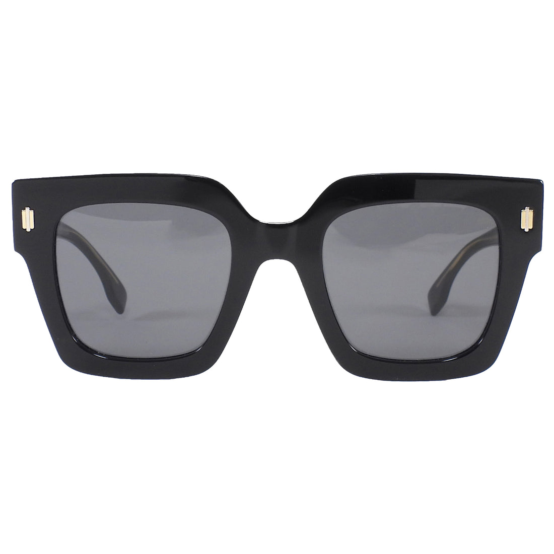 Fendi Black Large Square Acetate Sunglasses