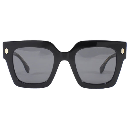 Fendi Black Large Square Acetate Sunglasses
