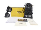 Fendi Black Large Square Acetate Sunglasses