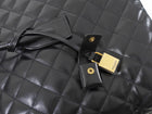 Saint Laurent Black Leather Quilted Large ES Travel Overnight Bag