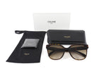 Celine Brown Rounded Cat EyeTortoise Havana Sunglasses CL40204F