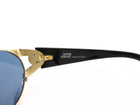 Gianni Versace Gold Black 90s Vintage Medusa Head Round Sunglasses MOD.S65